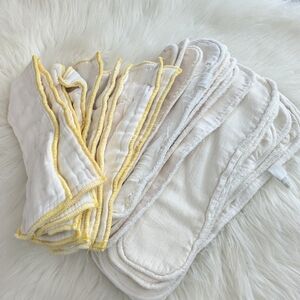 Bundle! 7 Thirsties Hemp Cotton Inserts. 9 Clotheez 11 Generic Doublers.
